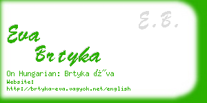 eva brtyka business card